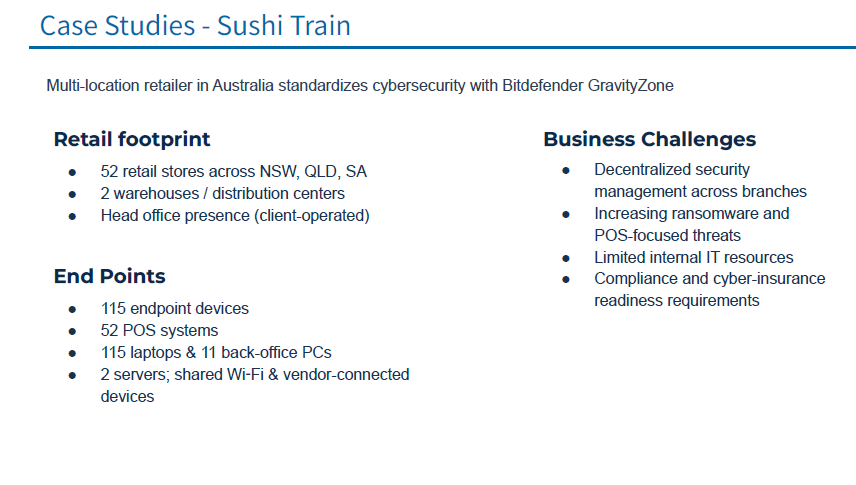 Case Studies - Sushi Train